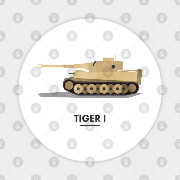 TANK Tiger Magnet by Art Designs